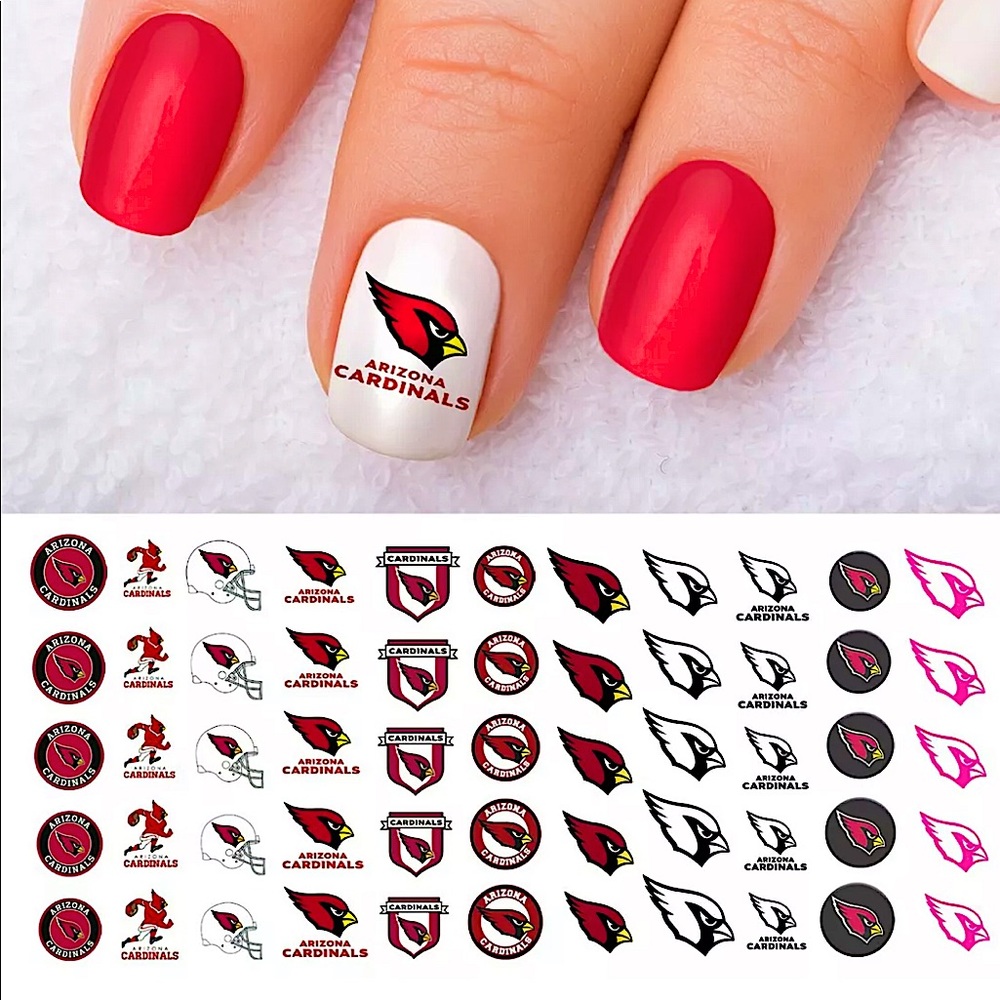 💌BO/GO$6 Arizona Cardinals Transfer Nail Decals NFL